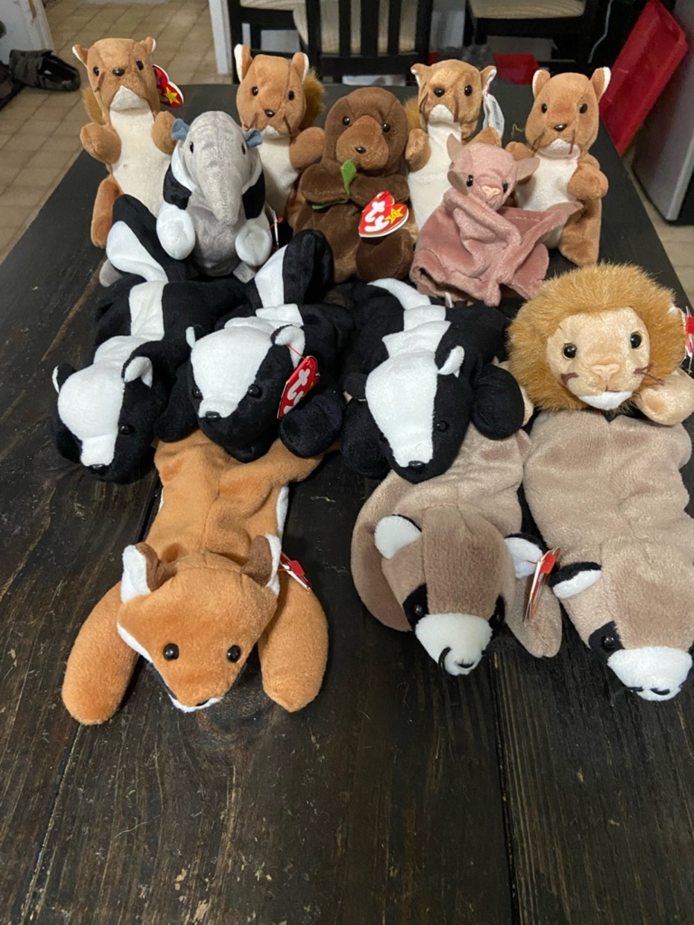 Ty Beanie Babies collection of 14 woodland animals 4 without tags
